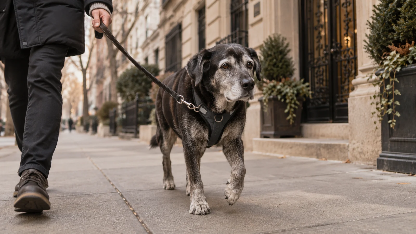 Cold Sidewalks, Careful Steps: Supporting a Senior Dog's Mobility Through an Upper East Side Winter